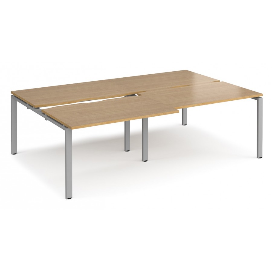 Adapt 1600mm Deep Sliding Top Double Back to Back Bench Desk